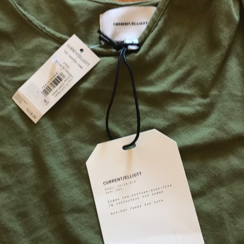 CURRENT ELLIOTT Twisted Tank in Loden Green,S,M!NW - Picture 5 of 7